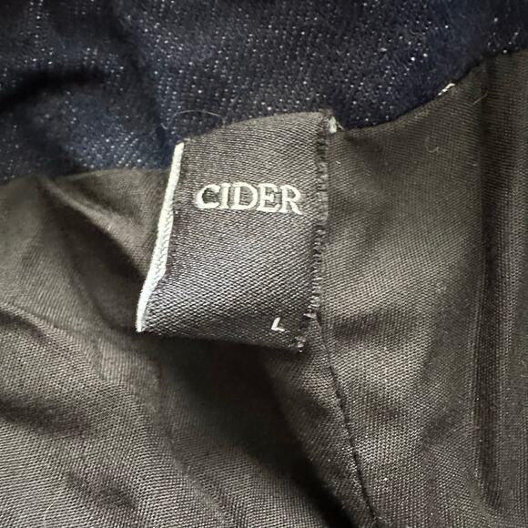 Cider Womens size Large Denim Ruffle Hem Micro Mini Skort Skirt - Picture 6 of 8